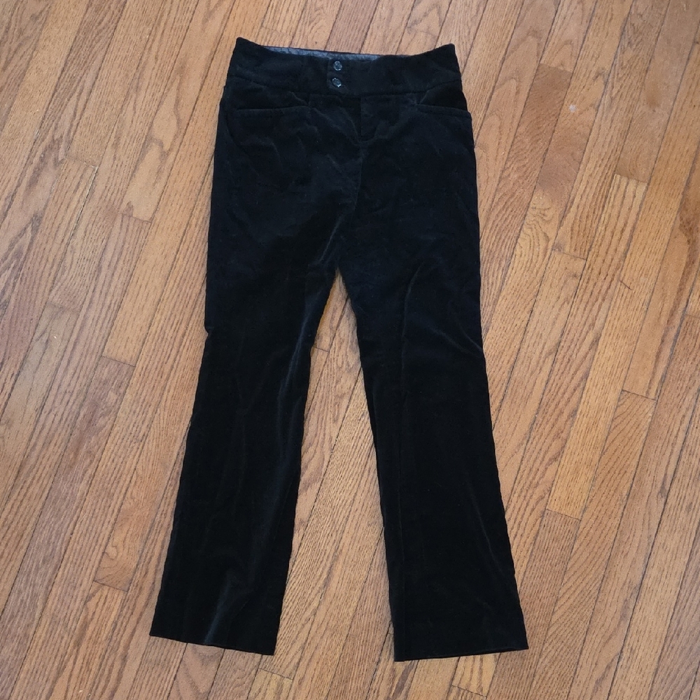 Banana Republic Black Velvet Trousers
